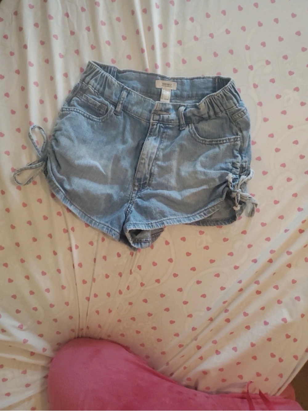Forever 21 Light Blue Denim Tie-Side Shorts